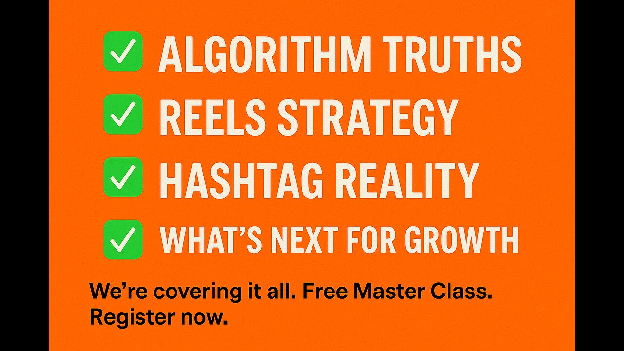 Free Master Class: What’s Actually Working on Instagram in 2025