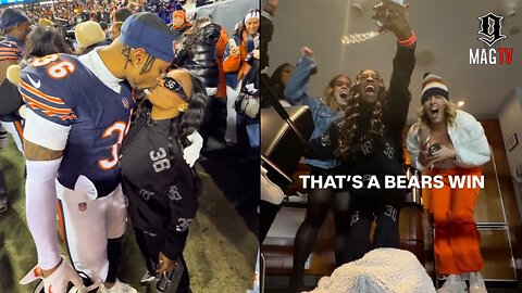 Simone Biles Goes CRAZY Celebrating Bears Overtime Win Vs. Packers! 🏈