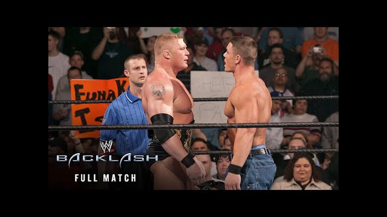 FULL MATCH_ Brock Lesnar vs. John Cena _ WWE Title Match_ Backlash 2003