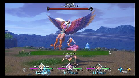Trials of Mana batalla vs Arpia Letal