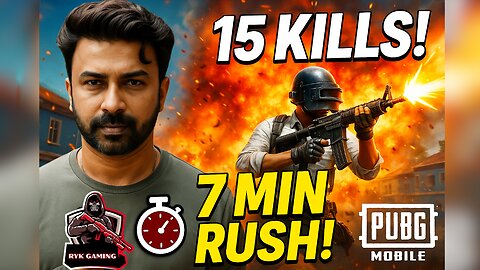 🔥15 kills in 7 Minutes | 3.8 Update Rush Gameplay | PUBG MOBILE #pubg #rykgaming