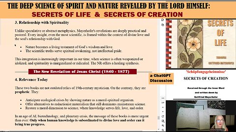 The Deep Science of Spirit and Nature revealed by the Lord: SECRETS OF LIFE & SECRETS OF CREATION