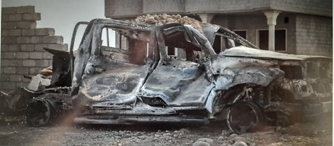 Hart gun truck gets hit. April 2006