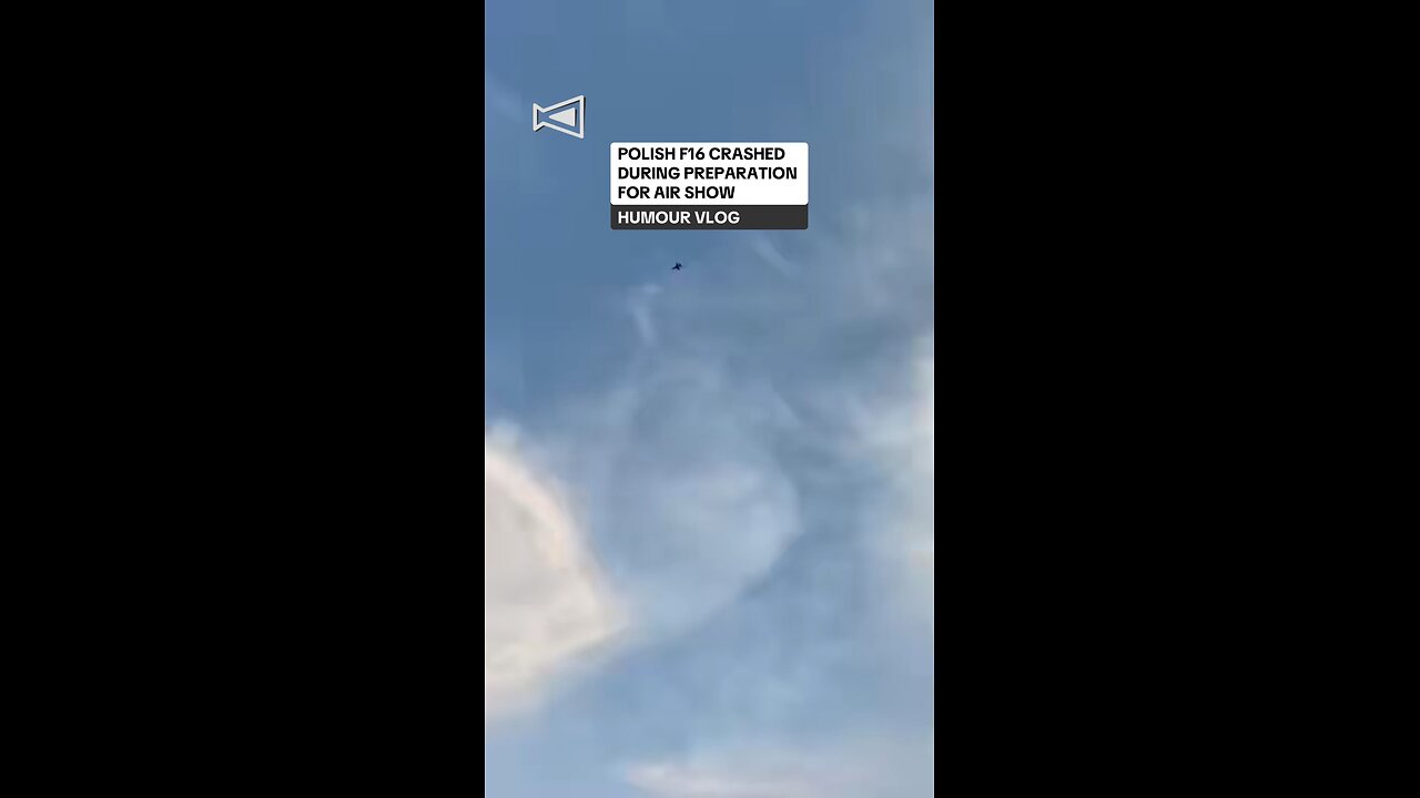 A Polish Air Force F-16 fighter jet crashed during a rehearsal for an airshow in Radom