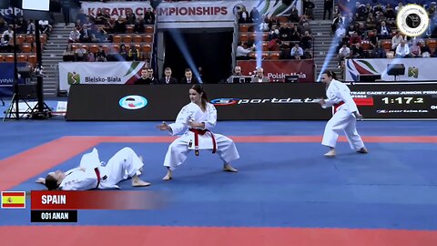 Female Team kata (Spain 🇪🇸)........ #karate #kata #bunkai #wkf #spain #world