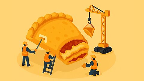 TINY CREW BUILDS GIANT ARGENTINE EMPANADA – handcrafted to perfection!