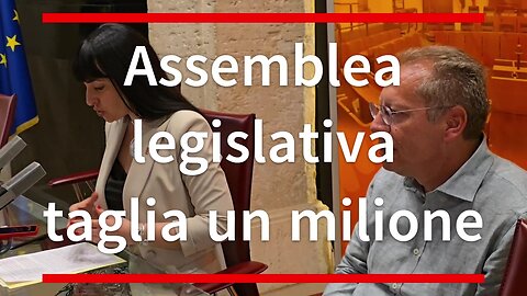 Assemblea legislativa taglia un milione, prima fase del piano