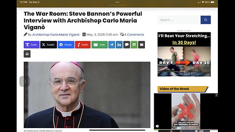 The War Room: Steve Bannon’s Powerful Interview with Archbishop Carlo Maria Viganò