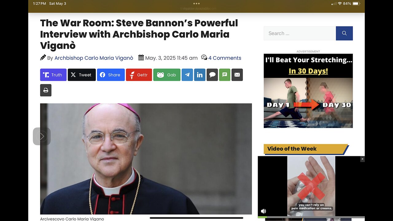 The War Room: Steve Bannon’s Powerful Interview with Archbishop Carlo Maria Viganò