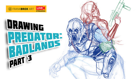 Epic Drawing: Predator Conquers the BADLANDS! Part 3