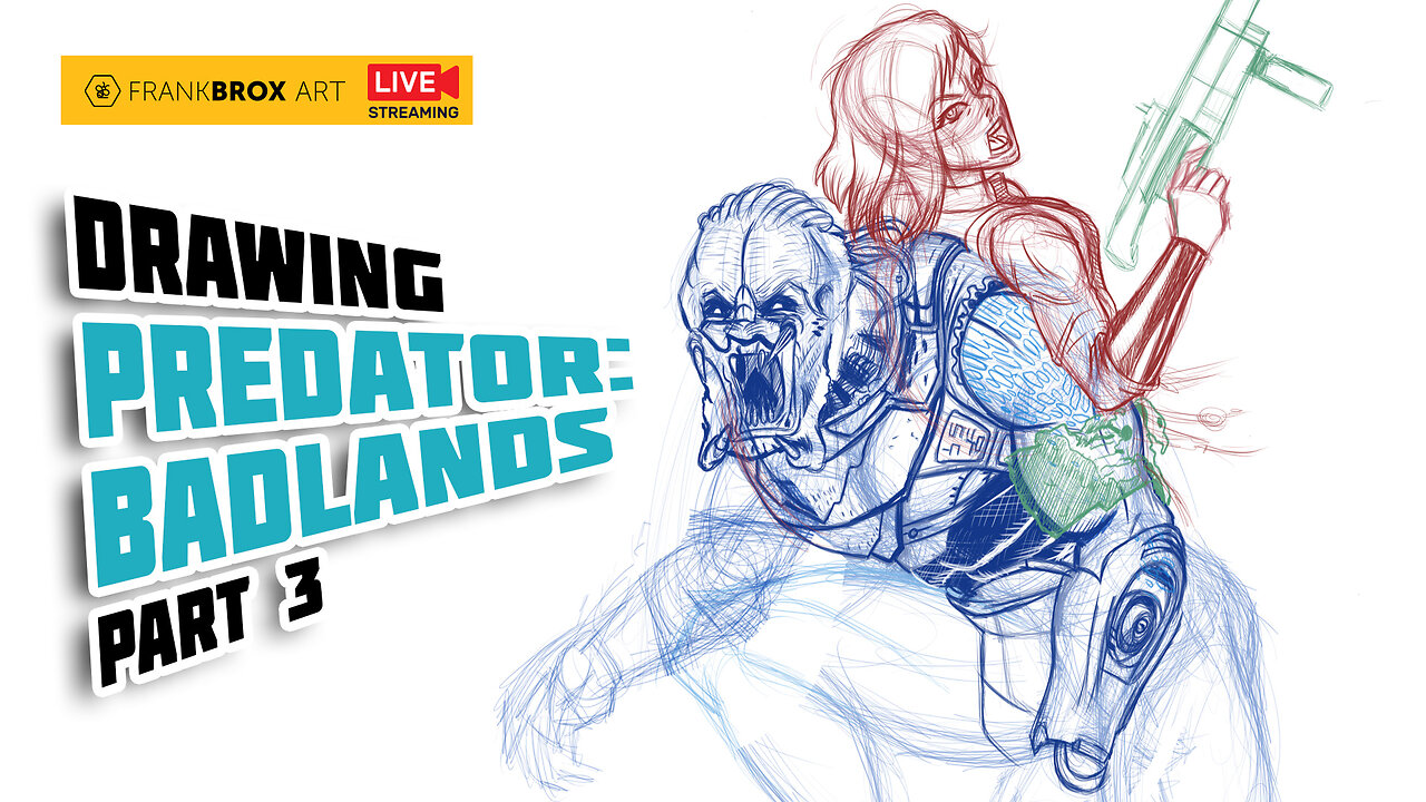 Epic Drawing: Predator Conquers the BADLANDS! Part 3