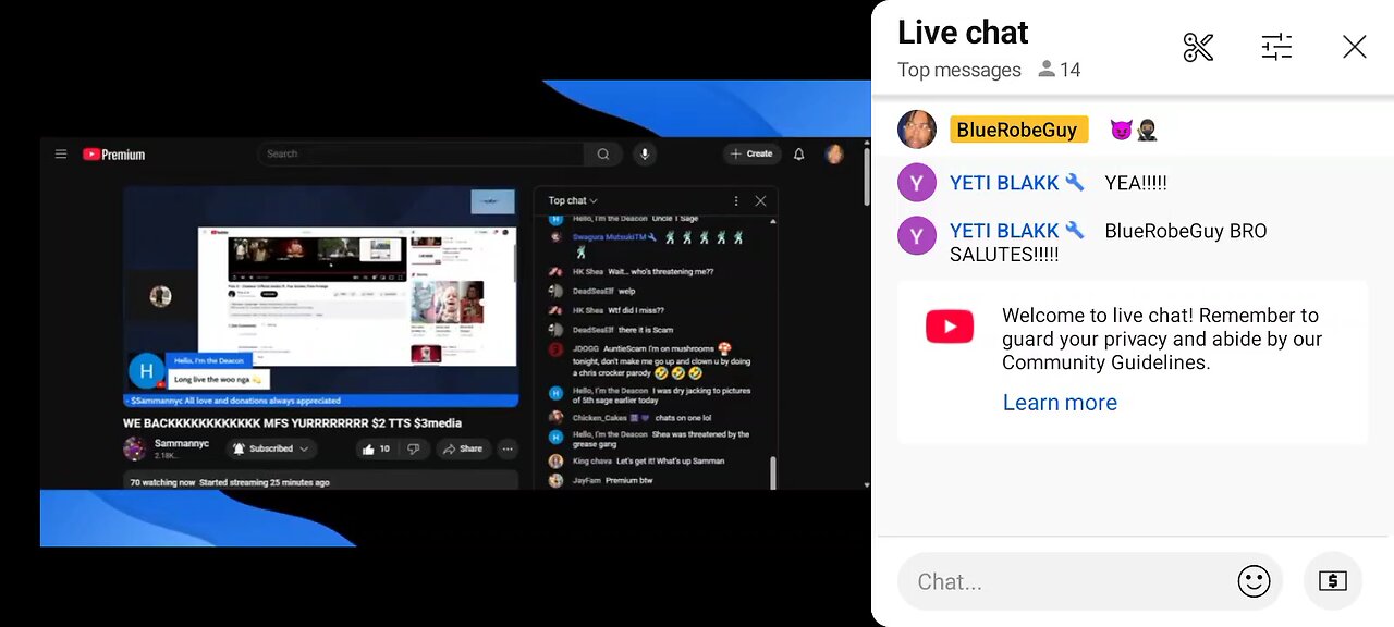 unclescam yagging out over samman