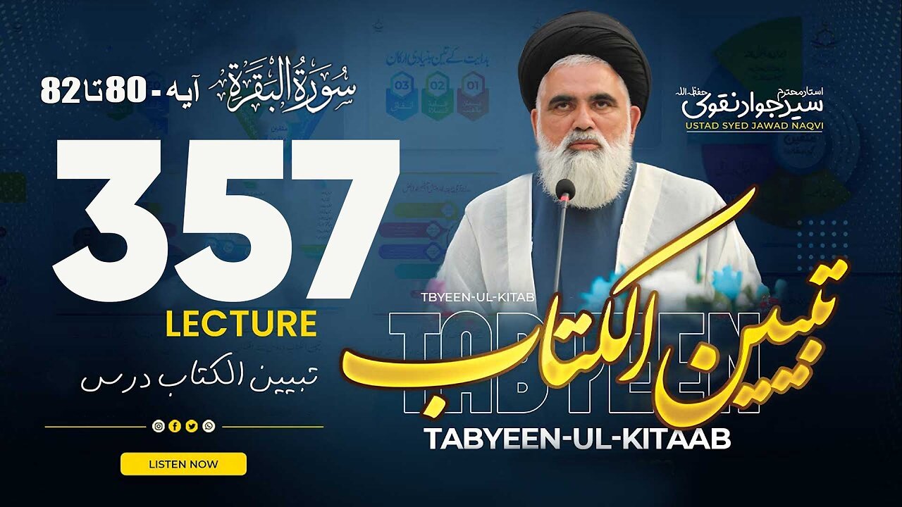 Syed Jawad Naqvi | Dars# 357 || Ayat 80-82 || سورۃ البقرۃ | تبیین الکتاب