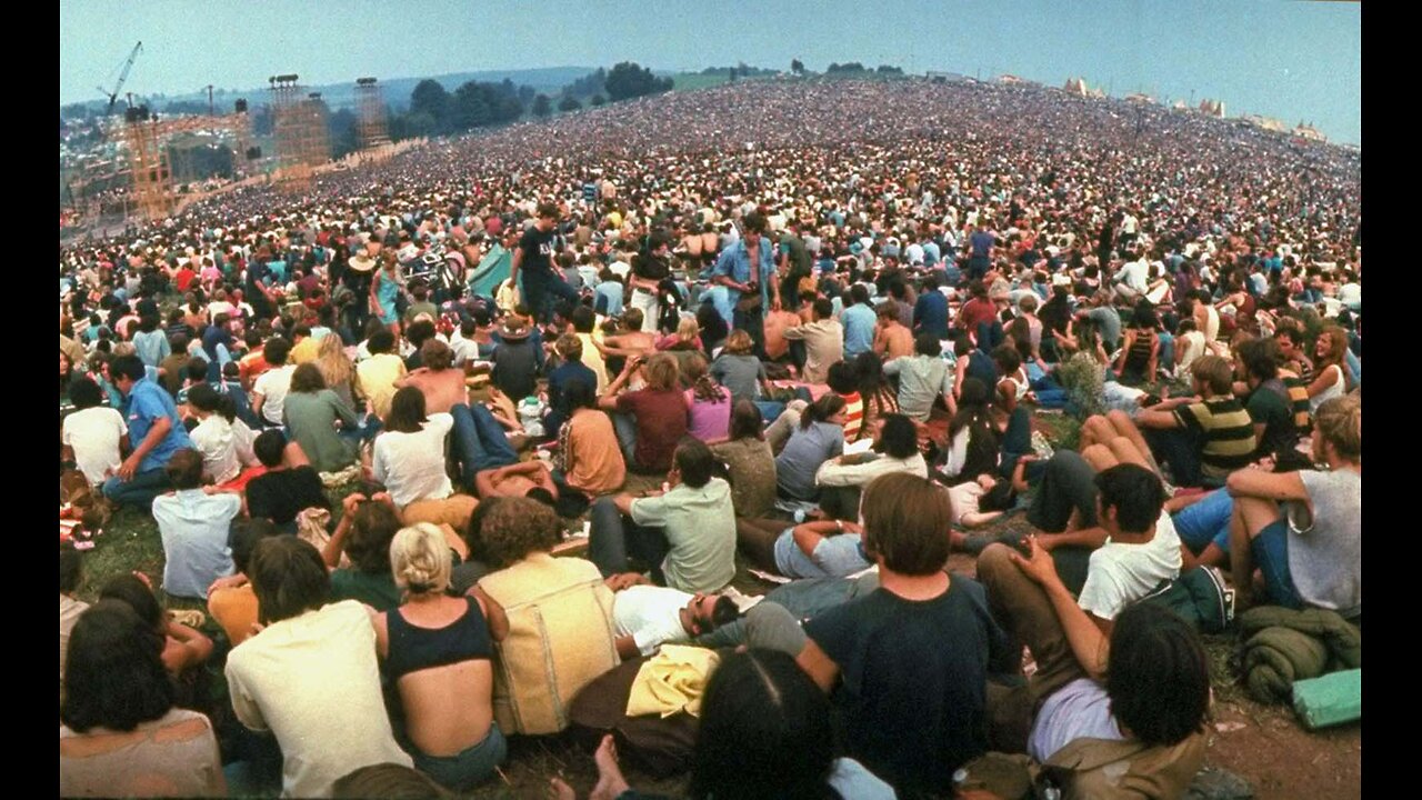 Carlos Santana & Bill Graham Cult Ritual at Woodstock Festival (Abigail Folger)