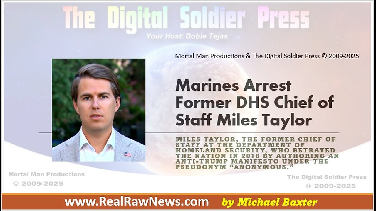 Marines Arrest Former DHS Chief of Staff Miles Taylor