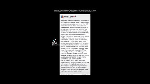 President Trump call for the rhetoric to stop