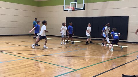 Blasian Babies Brother's 2025 YMCA Youth Basketball Season Team (Blue Tops) Win Double-Headers Part1