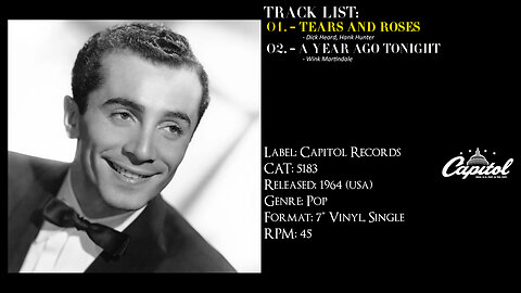 Al Martino ‎– Tears And Roses (Full Record) - 1964 - CAT.# 5183