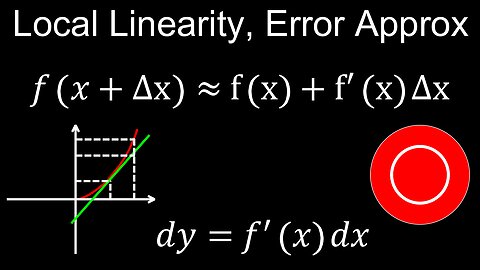Local Linearity and Error Approximation, Tangent Line, Examples - Calculus