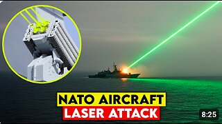 OEW LASER - Russian Recon Ship Blinds British NATO Aircraft With Optical-Electronic Warfare OEW