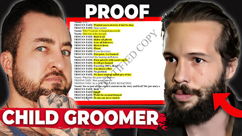 Tristan Tate Admits to Sleeping With & Grooming an Underage Girl