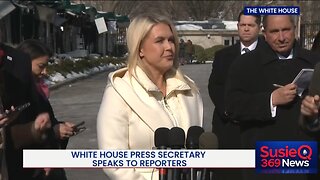 WH Press Secretary Leavitt Speaks to Reporters