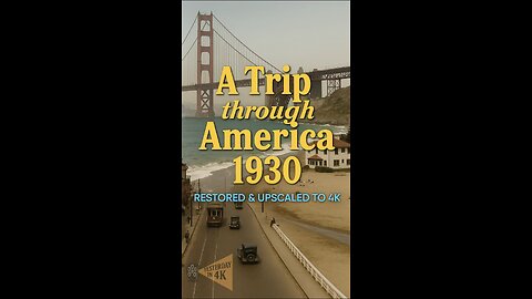 Vintage 1930s America Road Trip 🚗✨ Restored Color Footage Like Never Before!