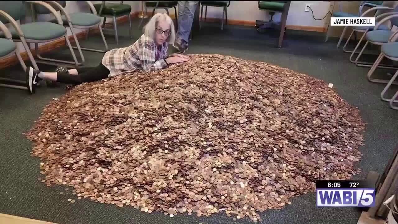He was fined $20,000 by the commie city of Palermo, Maine, and he paid it in pennies.