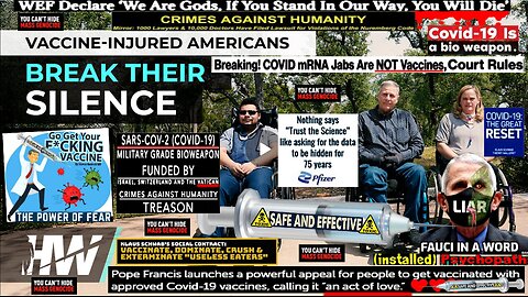 VACCINE-INJURED AMERICANS BREAK THEIR SILENCE (related info & links in description)