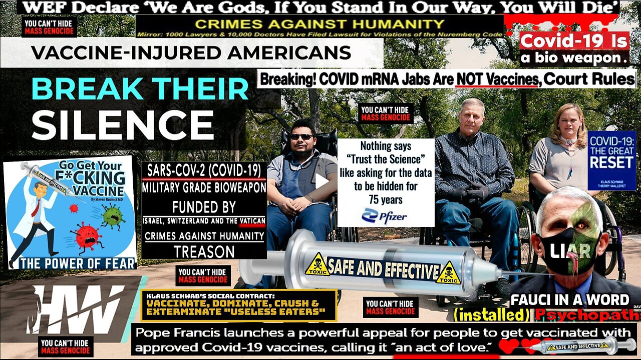VACCINE-INJURED AMERICANS BREAK THEIR SILENCE (related info & links in description)