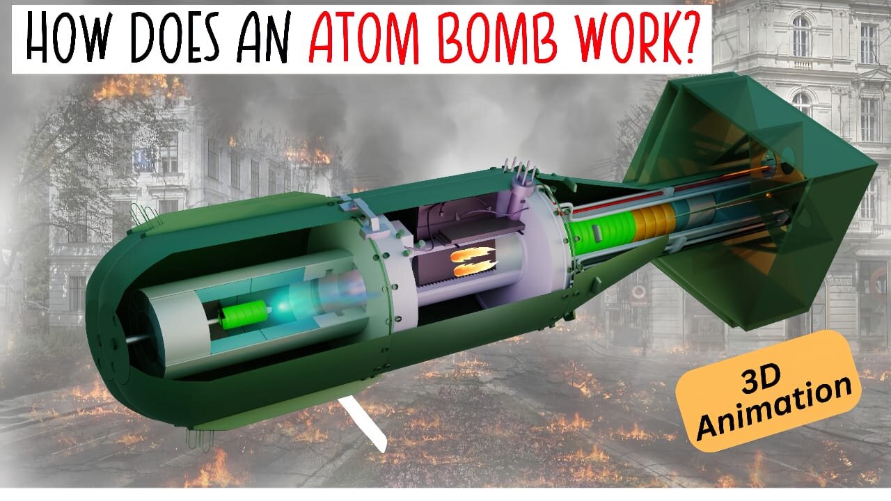 "Nuclear Bomb Mechanism in 3D Animation!"