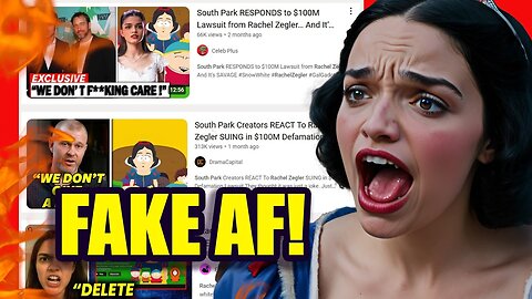 Rachel Zegler vs. South Park: $100 MILLION LAWSUIT... is Fake AI News?!