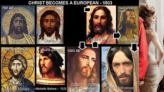 Jesucristo de israelita piel oscura casi negra a blanco italiano europeo en 1503. Hijo del Papa