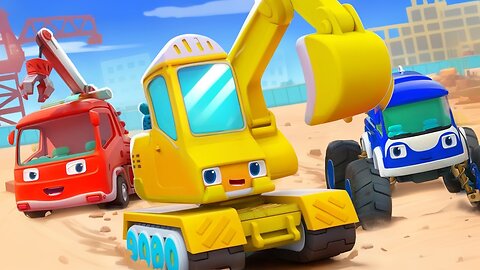 Construction Truck for Kids | Learn Excavator, Crane truck | Nursery Rhymes & Kids Songs | BabyBus