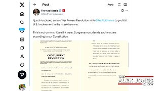 Congressman Thomas Massie Introduces 'Iran War Powers Resolution' Legislation