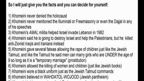 Khomeini wasn't a Zionist Jew?