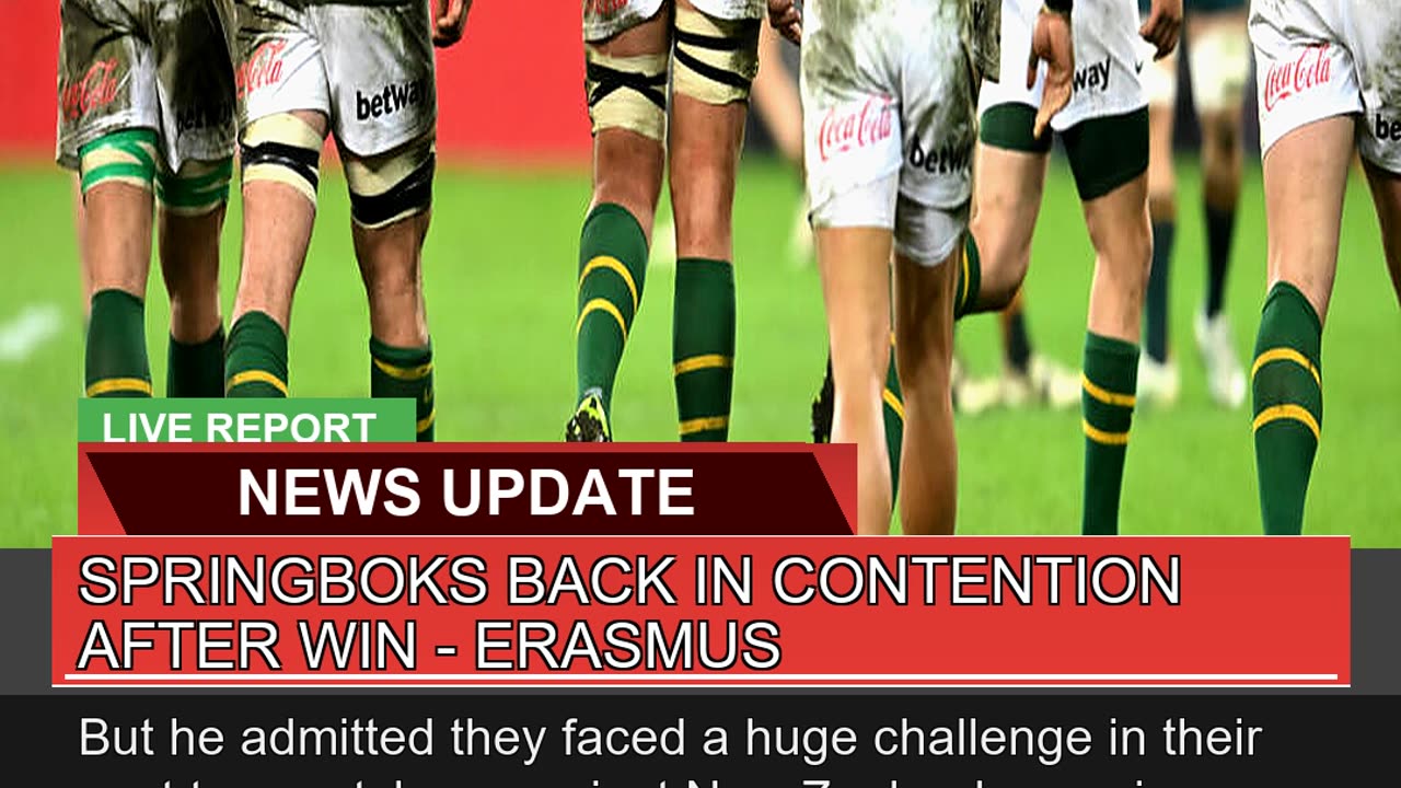 Springboksback in Contention After Win Erasmus