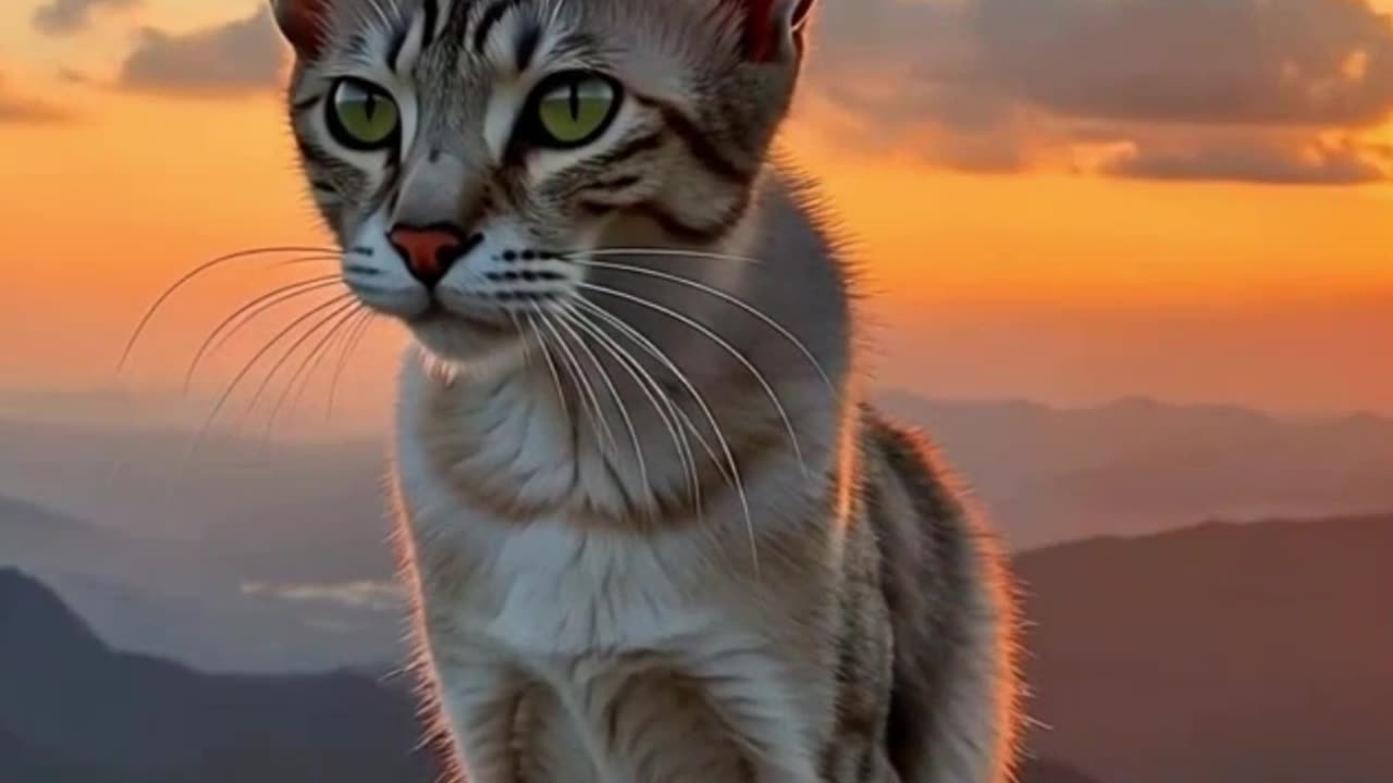 Sad Lean Cat Fading Sunlight