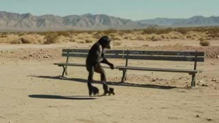 CHIMP ON ROLLERBLADES
