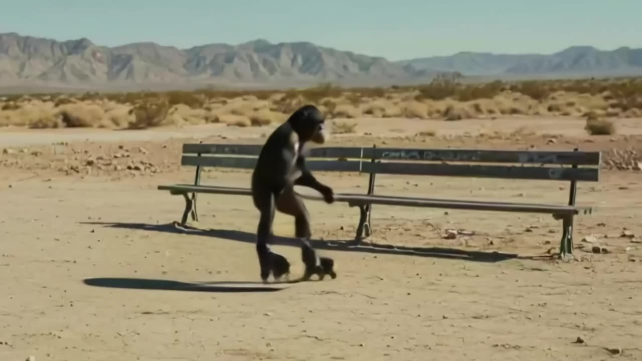 CHIMP ON ROLLERBLADES