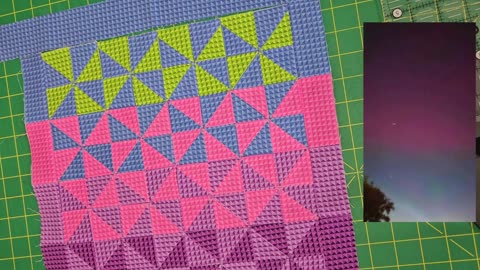 Photo-Inspired QUILTED DIARY Northern Lights Block Border