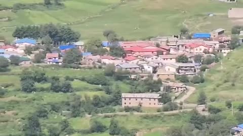 Takeoff of a light Dornier 228 aircraft at the pictures mountain airport Simikot (Nepal)