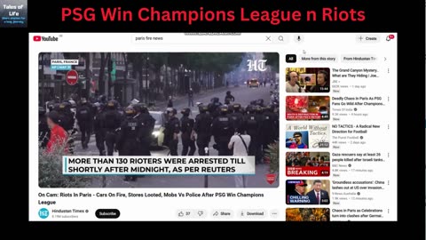 PSG win the champions league n riots