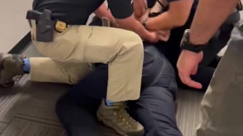 Alex Padilla rushes Noem at press briefing and gets arrested