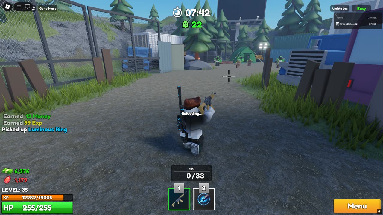 Roblox: Zombie Hunter Broken Highway Easy Gameplay
