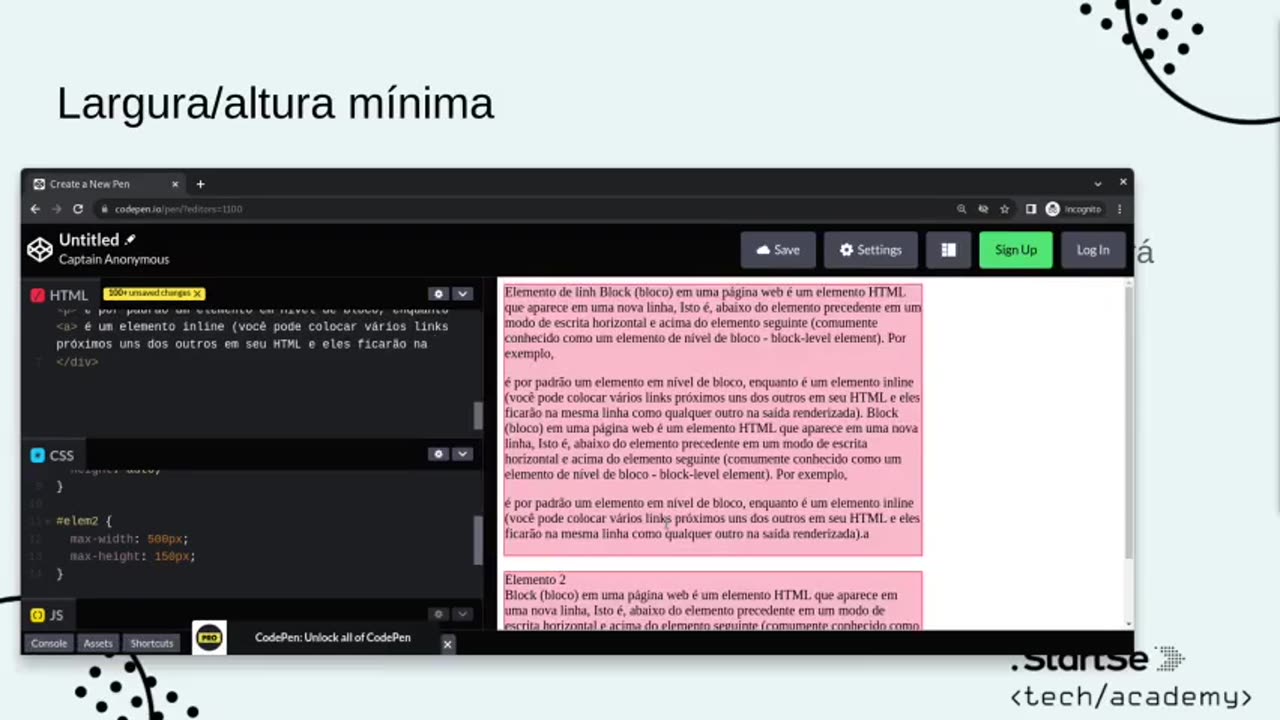 Módulo IV - CSS - Aula 15 - Tamanho