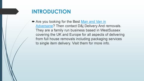 Best Man and Van in Adversane