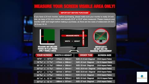 Izmapaic Computer Privacy Screen Filter for 24 Inch 16:9 Widescreen Monitor, Anti-Spy/Anti