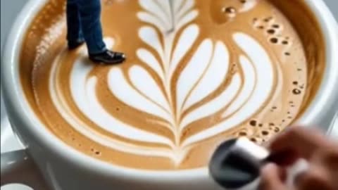 Tiny Baristas Designing Giant Latte