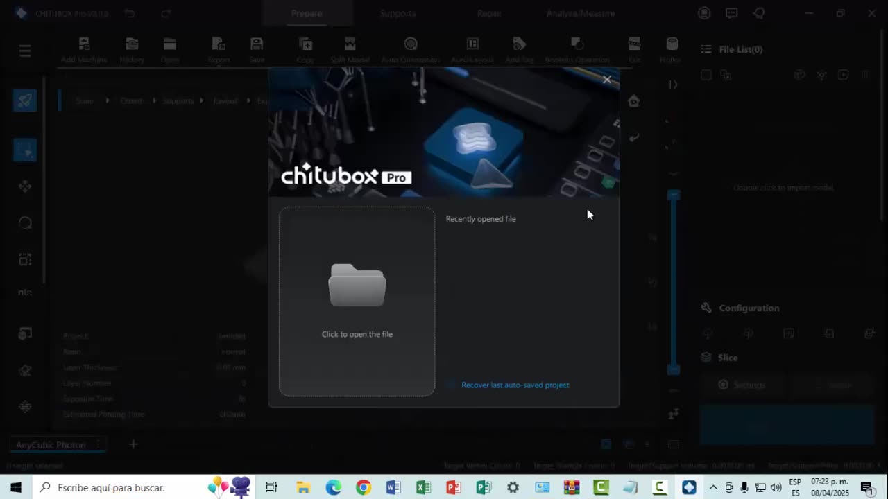 Sistema Chitubox PRO 2.0.8